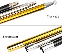 Vista 5 de Xfunjoy - Bastón mágico tipo metal con guantes y tutorial, bastón mágico de bolsillo, para trucos de magia de primer plano.