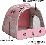 Small Animal Carrier Bag, Portable Guinea Pig Carrier for Hamster Cage, Bird Rat Guinea Pig Squirrel Carrier (Grey)