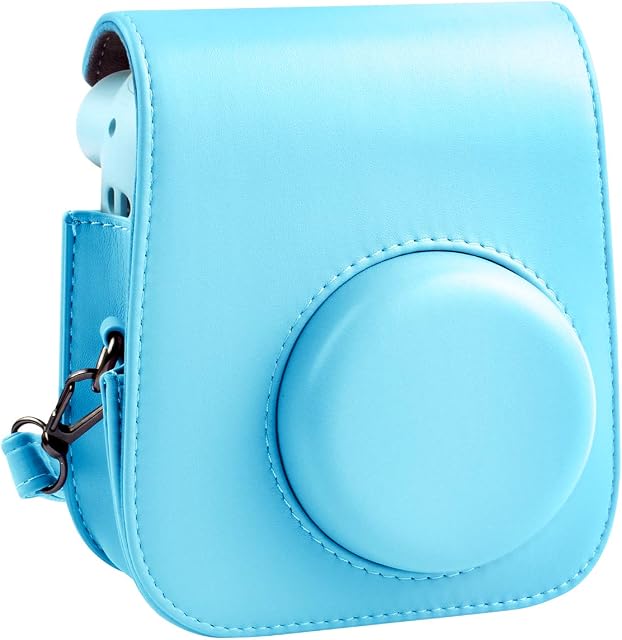 Protective & Portable Case Compatible with Fujifilm Instax Mini 11 Instant Camera with Accessories Pocket and Adjustable Strap. (Blue)