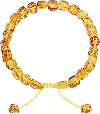 ELEGAMBER Baltic Amber raw Bracelet Gift Set -100% Certified and Authentic Premium Quality Raw Baltic Amber-True amber stone bead