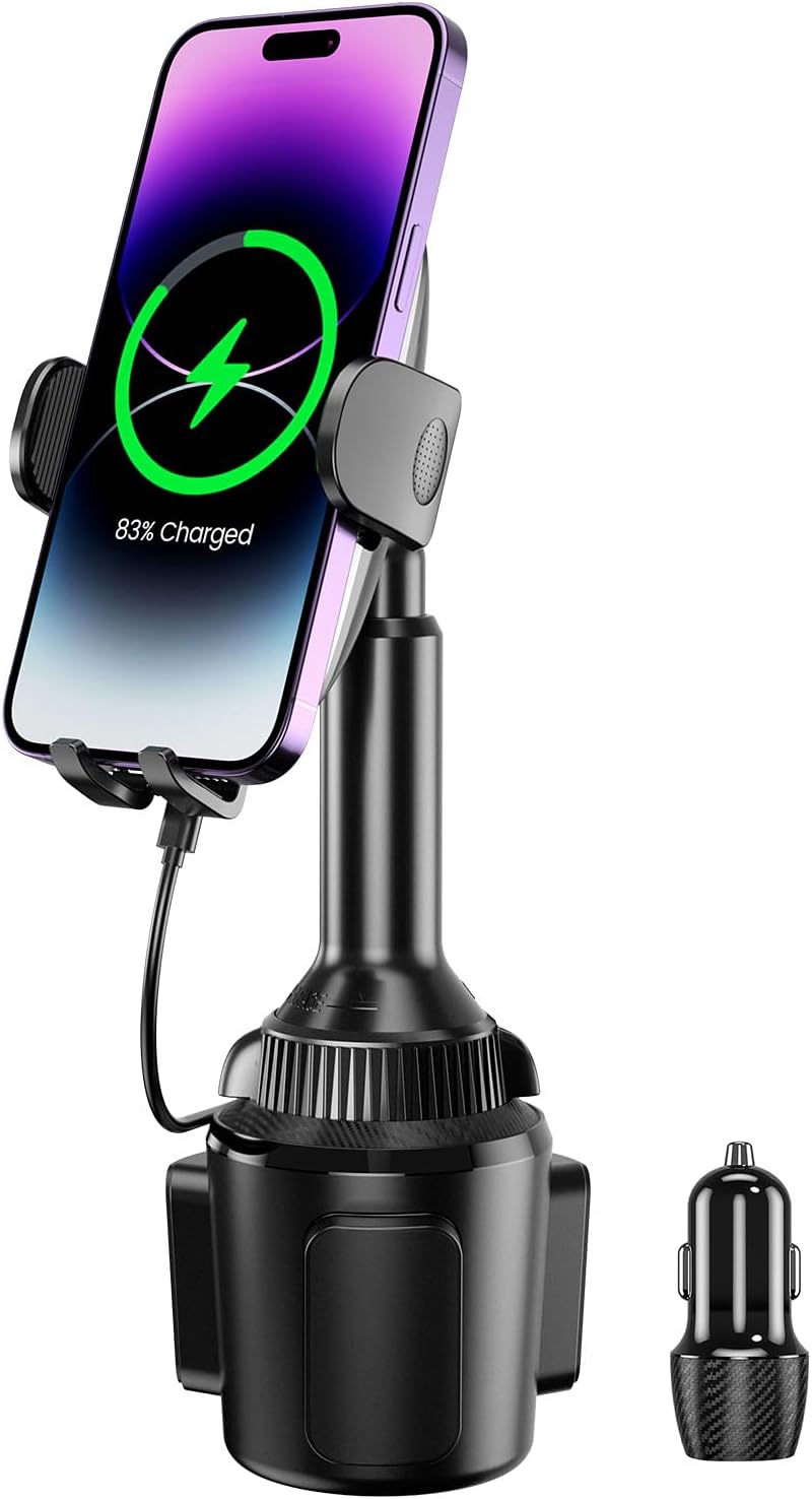 OQTIQ Wireless Car Charger 15W Cup Holder Phone Mount