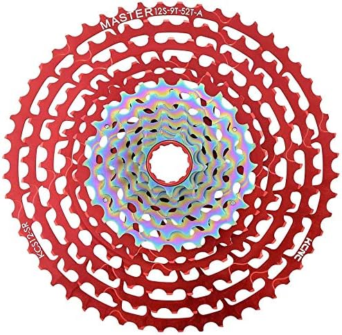 KCNC 12 Speed Cassette 9-52 Teeth for SRAM XD Body, Red, KCS12-001R, SK2097-N