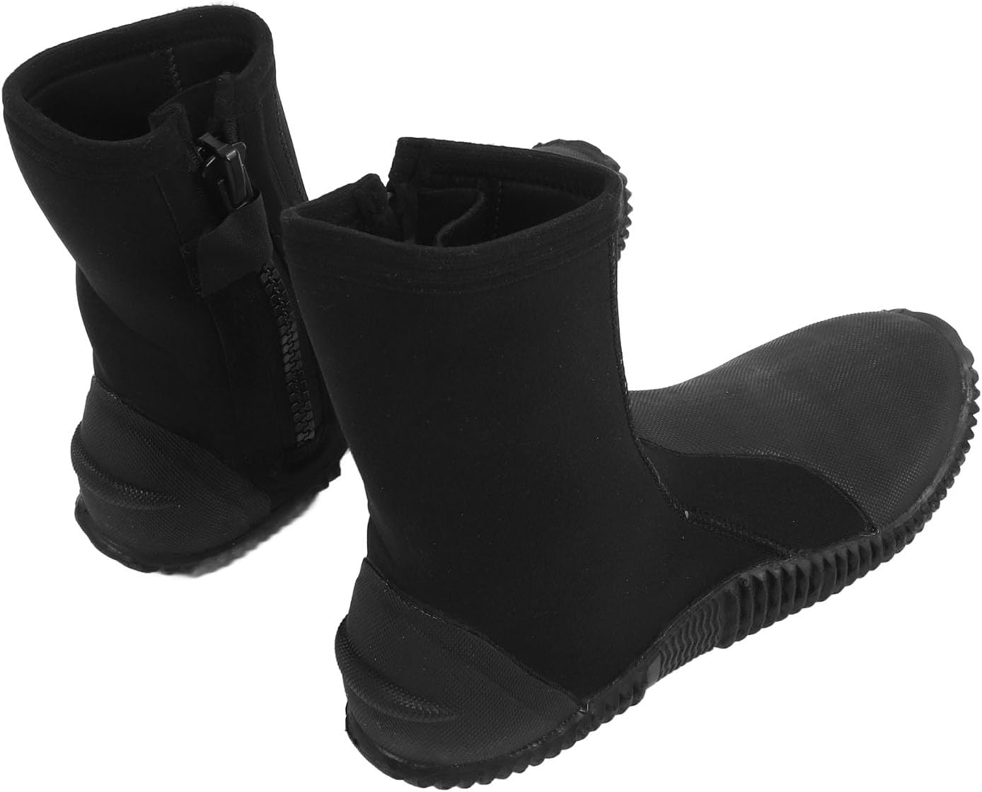 Diving Boots, 1 Pair Water Shoes 5MM High Top Water Shoes Surfing Water Booties Resistant Surfing Swimming Shoes for Beach Water Activities Black