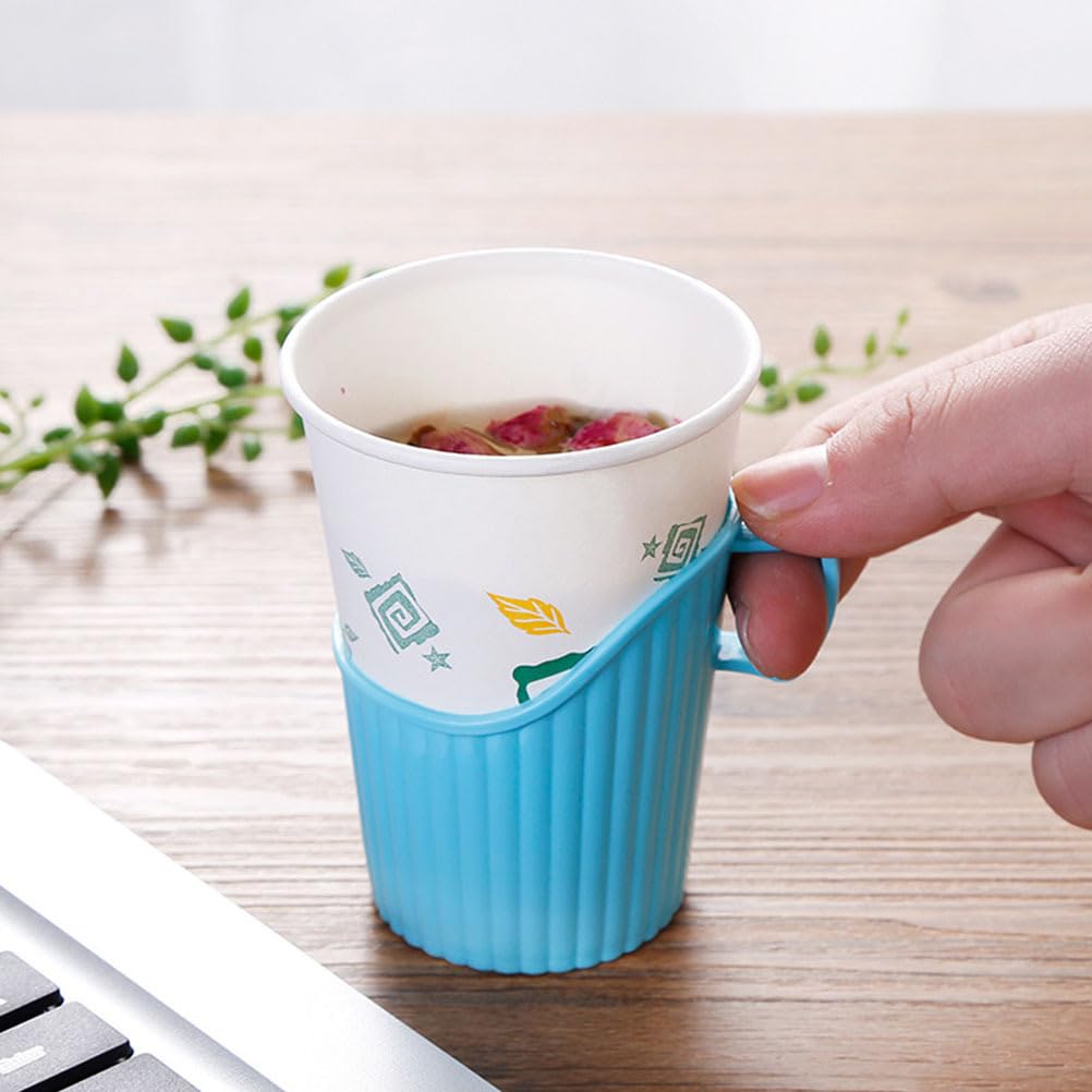 Happyyami Coffee Cup Holder Anti-Scalding Disposable Hot Paper Cup Holder Portable Mug Carrier for Bars Cafes and Restaurants - Image 4