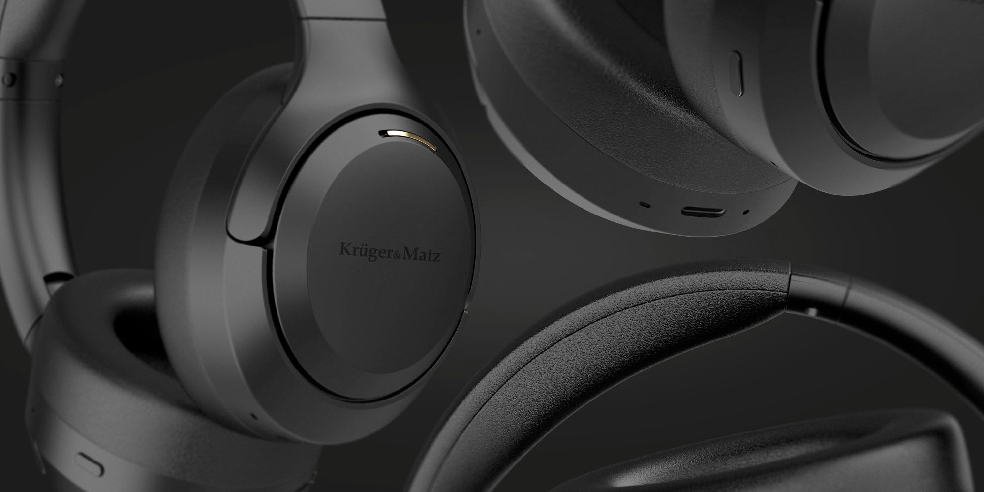 Krüger&Matz Auricolari senza fili con ANC F8A Microfono Bluetooth 5.4 integrato nero