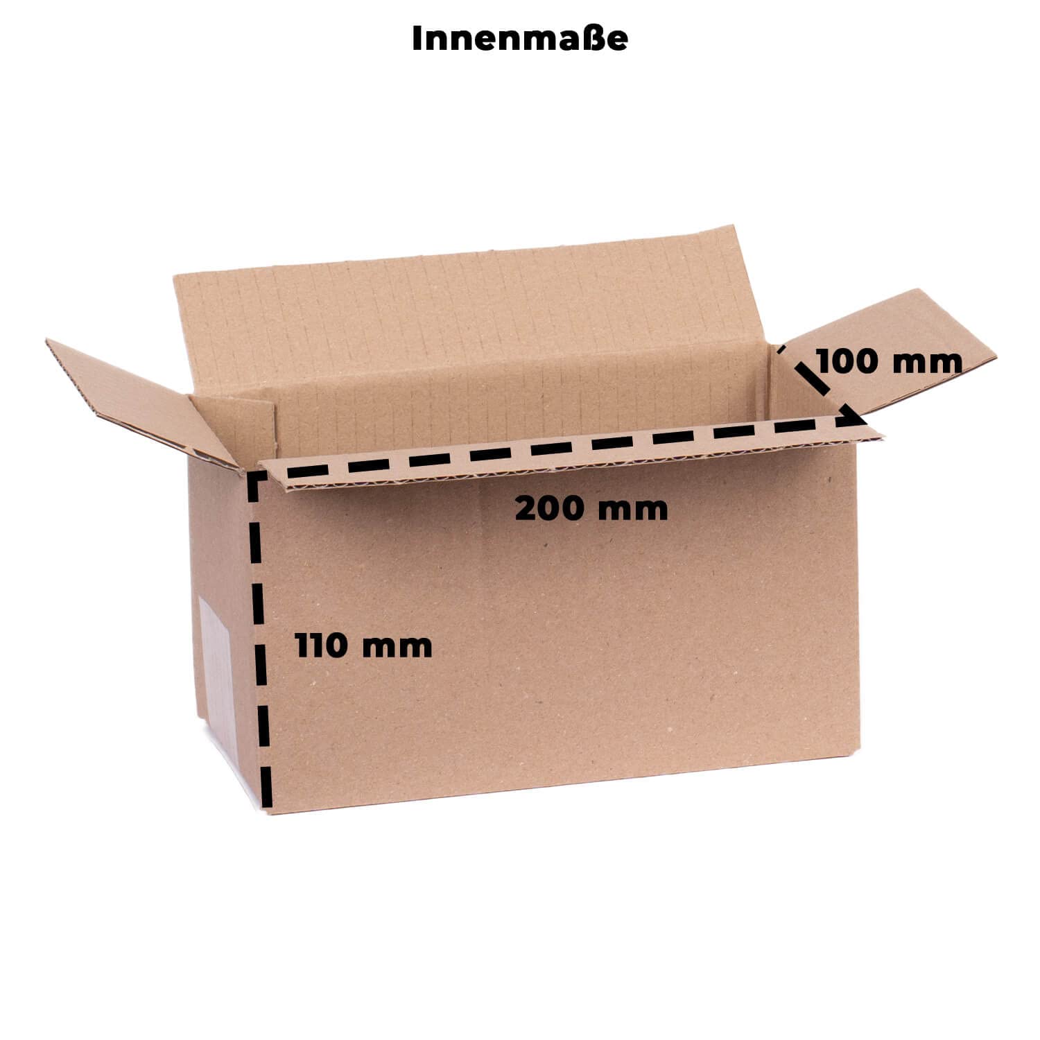 smiley pack 4200 Stück Faltkartons 200 x 100 x 110 mm braun Versandkarton Verpackungskartons 20 x 10 x 11 cm aus Wellpappe 1 wellig Karton Pappkarton Versandbox Paket Päckchen