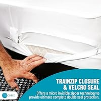 Vista 4 de L' COZEE Funda impermeable con somier, protector de colchón con cremallera y protección de doble sellado, tamaño King