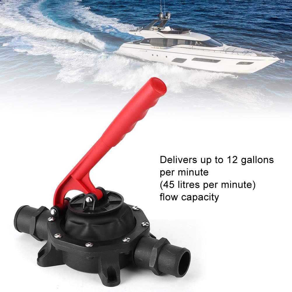 720GPH Manuelle Membranpumpe mit Kunststoffgriff, Marine-Handmembran-Handbilgen-Abwassertransferpumpe für Boote, Yachten, SFDHP G720 02