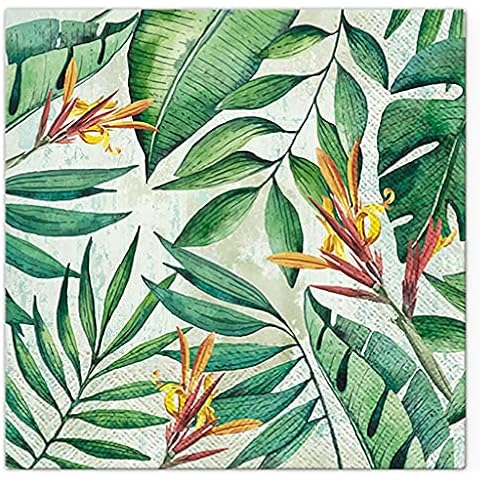 Tete a Tete 3-Ply Flowery Napkins - Tropical Garden Cover