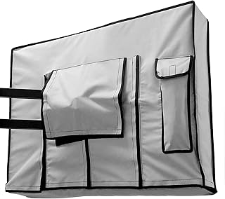 Outdoor TV Cover 60 â€“ 65 inch - Weatherproof Protector for Flat TVs with Bottom Seal, 600D Waterproof Material - GRAY - Extends TV service life
