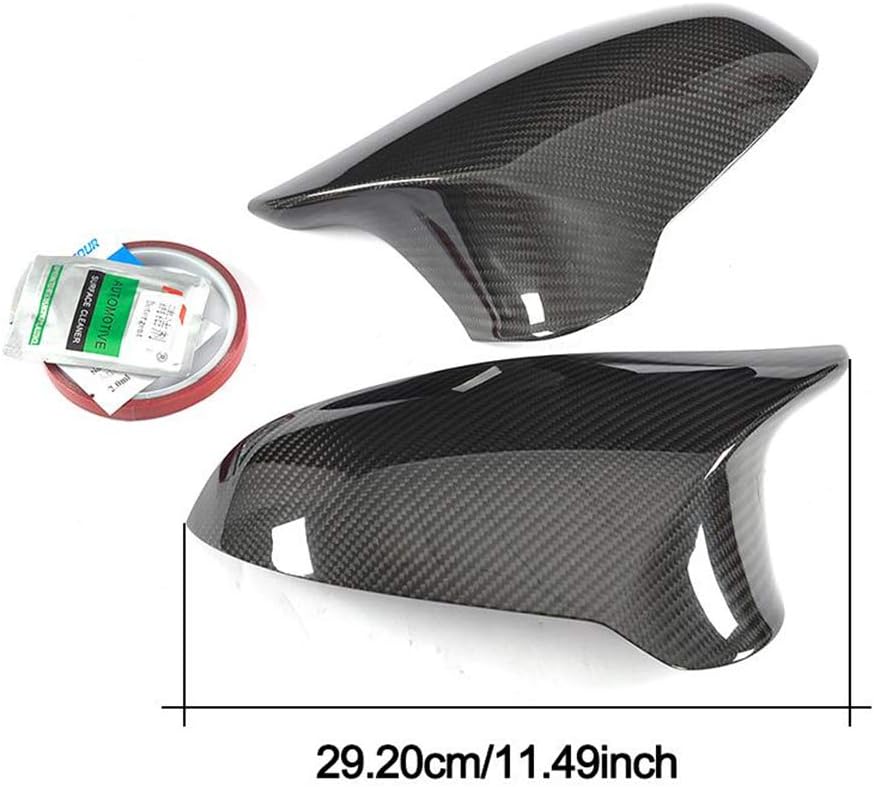 Carbon Fiber Mirror Cover fits for BMW F80 M3 Sedan F82 F83 M4 Coupe Convertible 2014-2018 Replacement Dry Carbon Fiber Mirror Cover Cap (Add On)