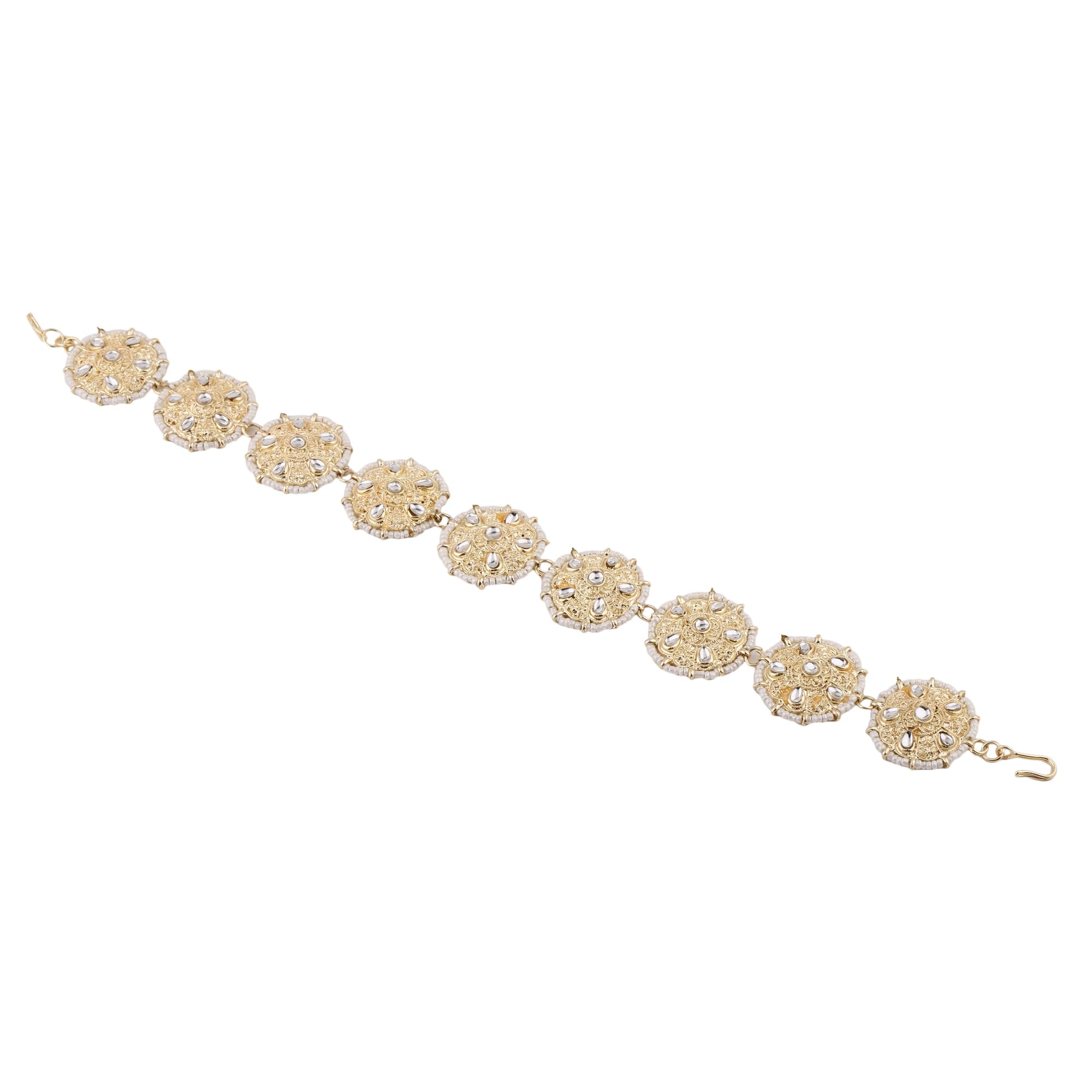 Stylish Kundan Sheeshphool Maang Tikka Mathapatti