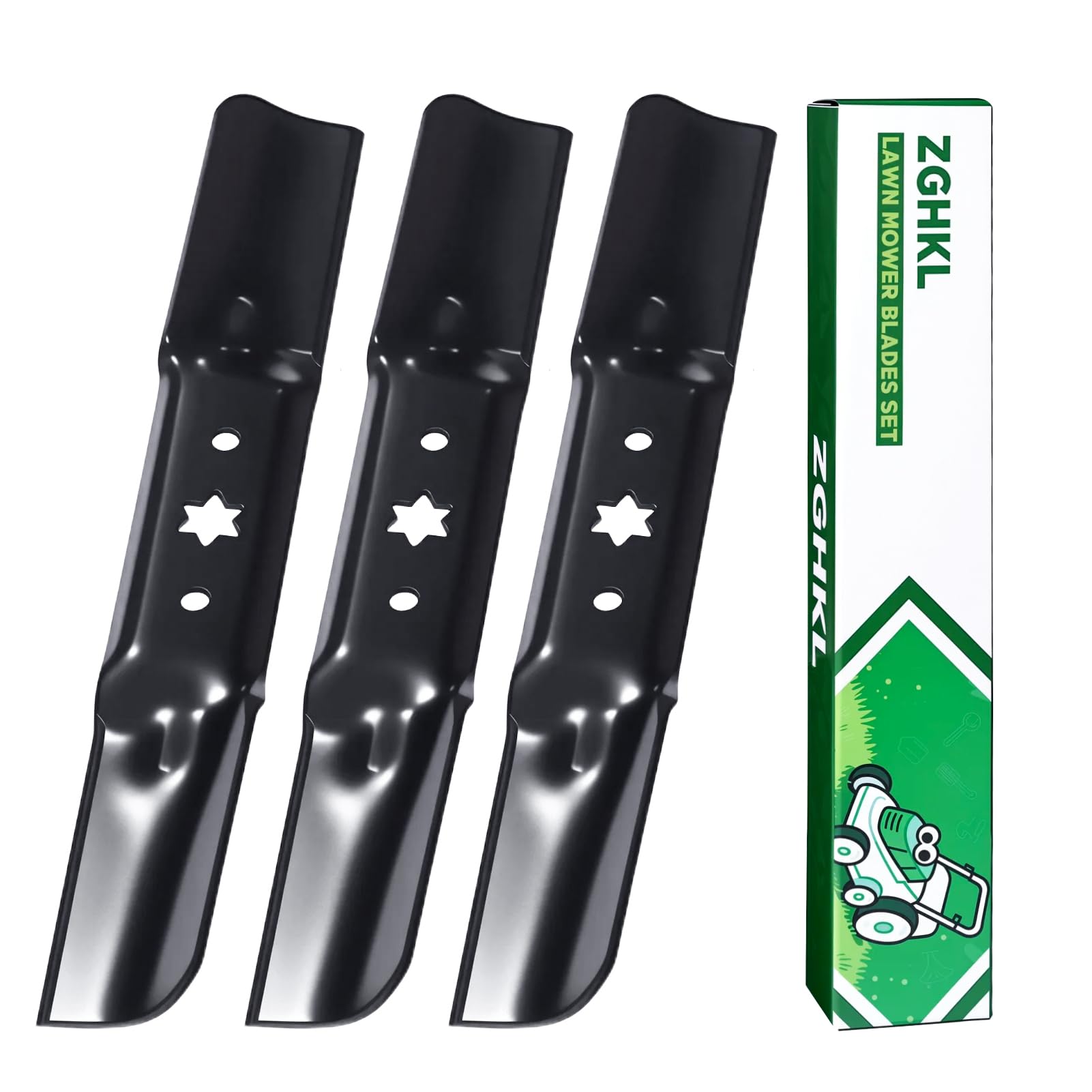 942-05052A 742-05052A Cuchillas para cortacésped Mulching elevación Media 127 cm Plataforma 50 Pulgadas Giro Cero Repuesto 3Piezas