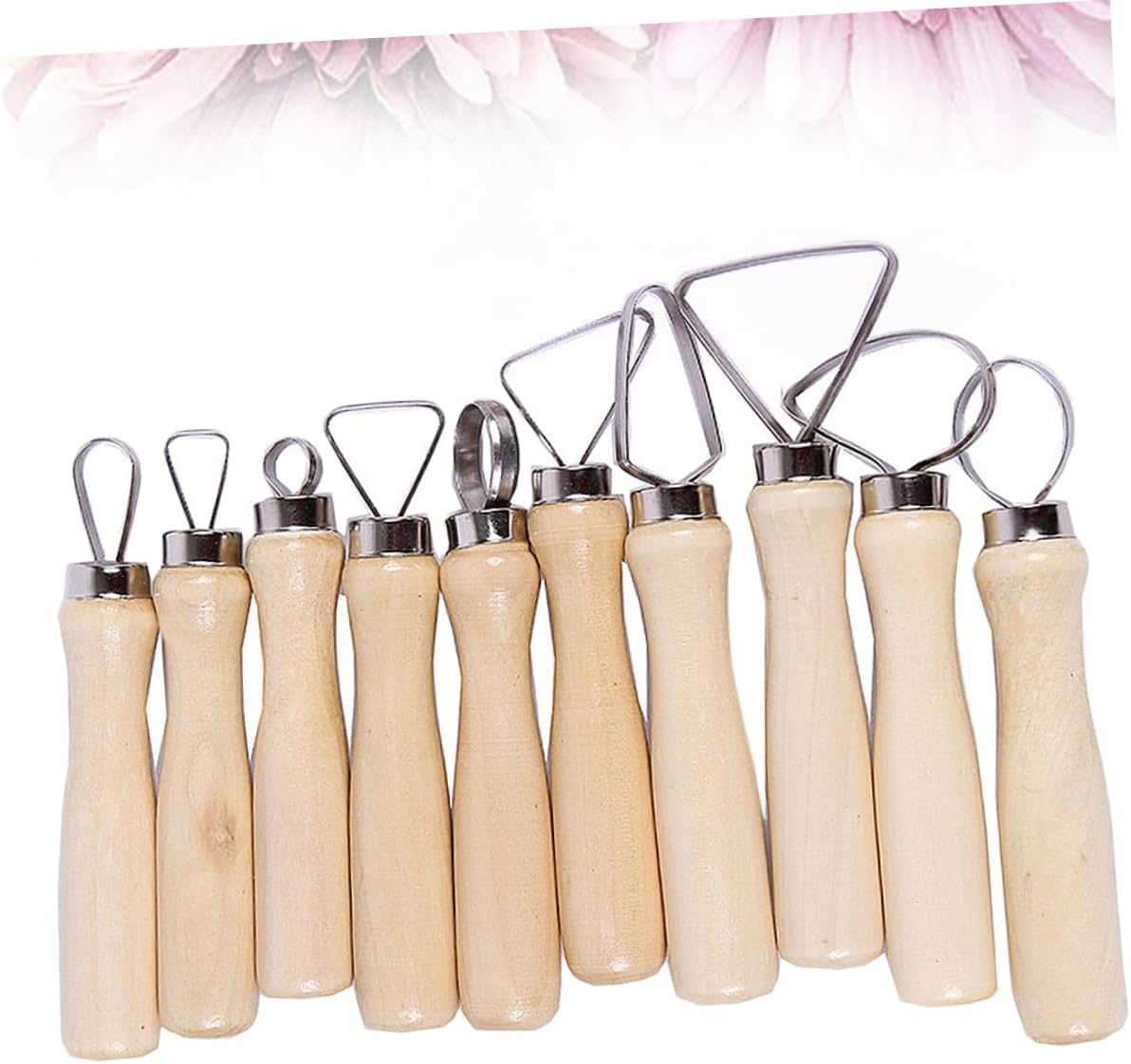 BATHVEVE 10-Piece Ceramic Clay Tools Set for Beginners and Professionals Essential Pottery Sculpting Tools for Art Crafts Includes Carving and Modeling for DIY Projects