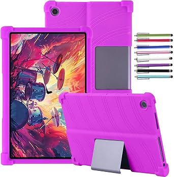 Case for Lenovo Tab Plus 11.5 inch Released 2024 TB351FU / Lenovo Xiaoxin Pad Studio 11.5 2024 Tablet - Lightweight Silicone Stand Cover with 1 Random Stylus Purple