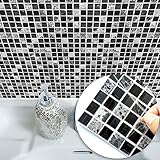 SUNYUM Tile Stickers Waterproof for Bathroom Kitchen Square Mosaic Tiles Decor Wall Art Sticker Livi