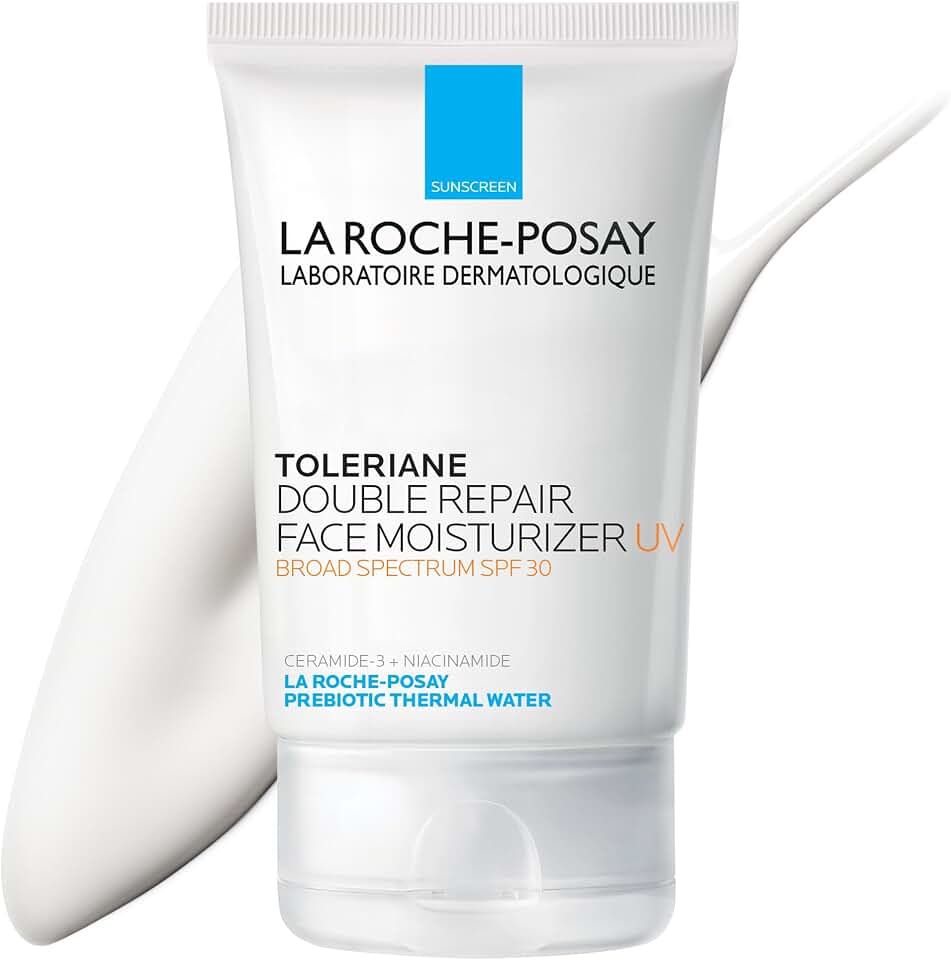 Toleriane Double Repair UV SPF Moisturizer for Face, Daily Facial Moisturizer with Sunscreen SPF 30