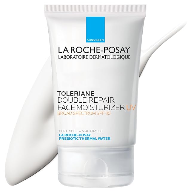 La Roche-Posay Toleriane Double Repair UV SPF Moisturizer for Face Daily Facial Moisturizer with Sunscreen SPF 30 Niacinamide