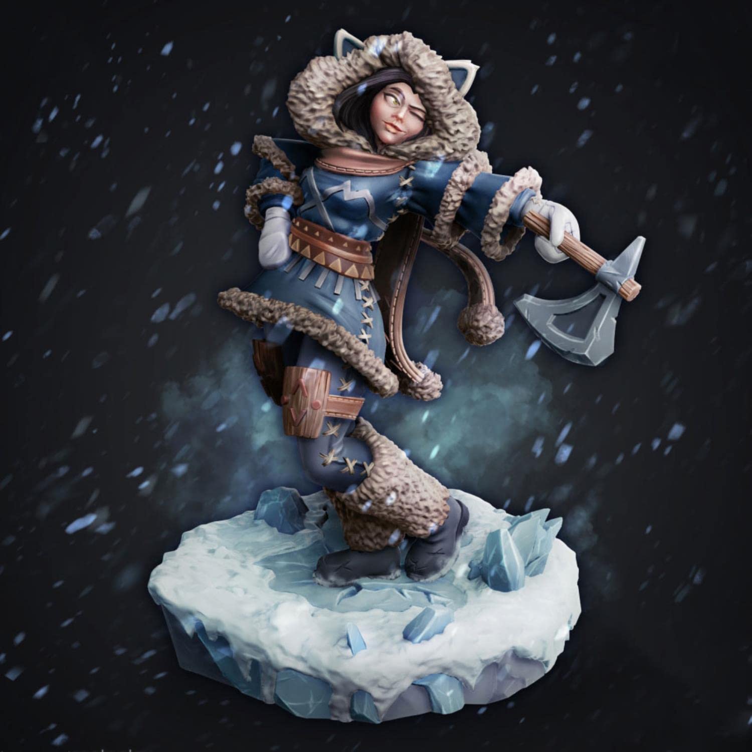 ZHANGJING 1/24 75mm Modello in Resina Winter Boy Hunter Figura Smontato Non Verniciato