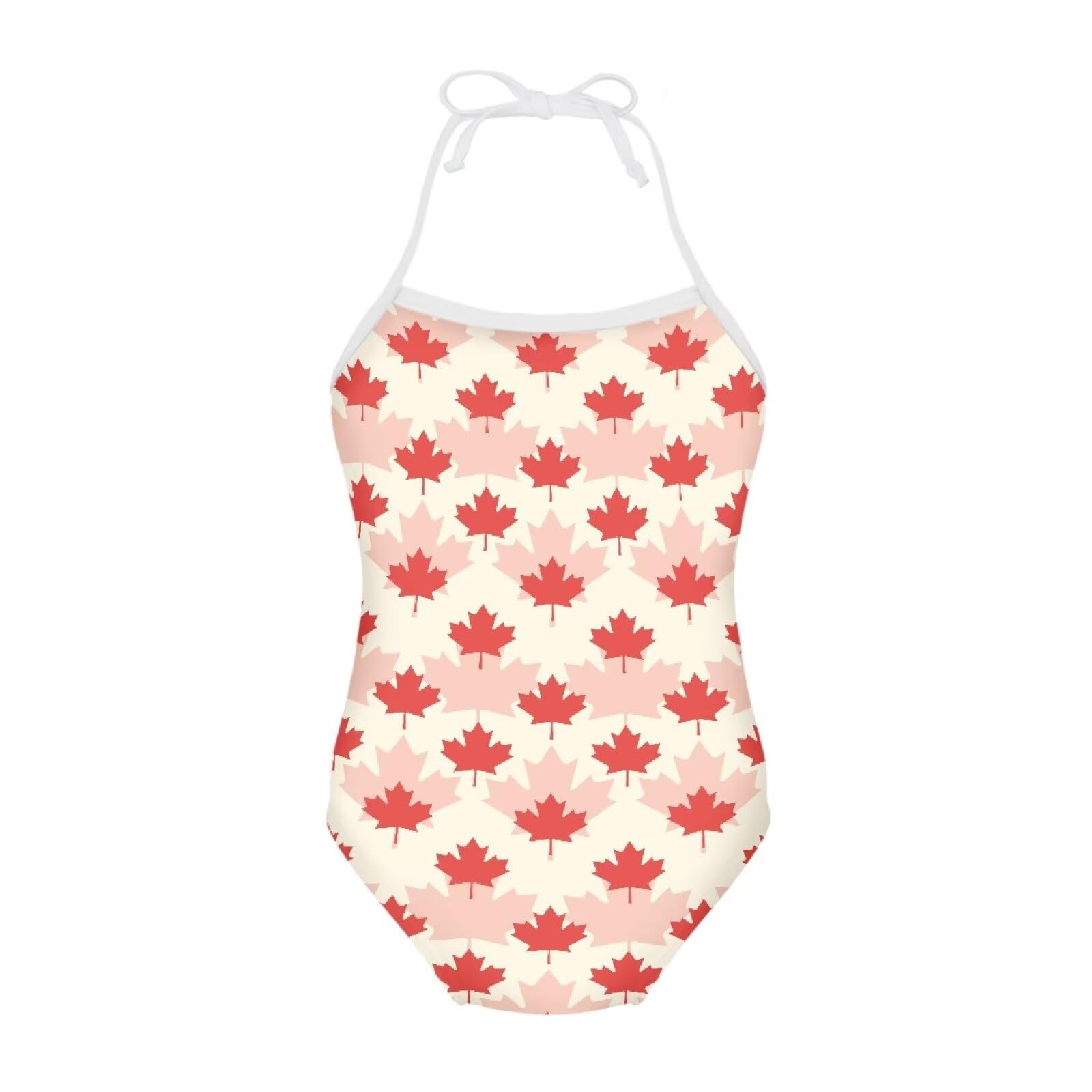 Girls One Piece Swimsuit Beach Bathing Suit Toddler Floral Halter Straps Swimwear for 1-10 Years