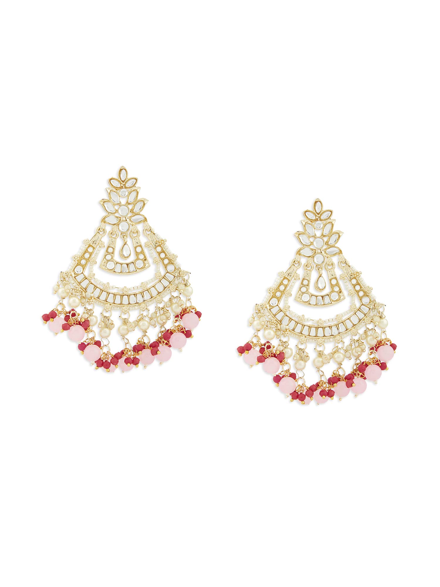 Zaveri Pearls Pink Cluster Beads Drop Kundan Layered Dangle Earring For Women-ZPFK13546 (B09Z6VB5X1) Amazon Price History, Amazon Price Tracker