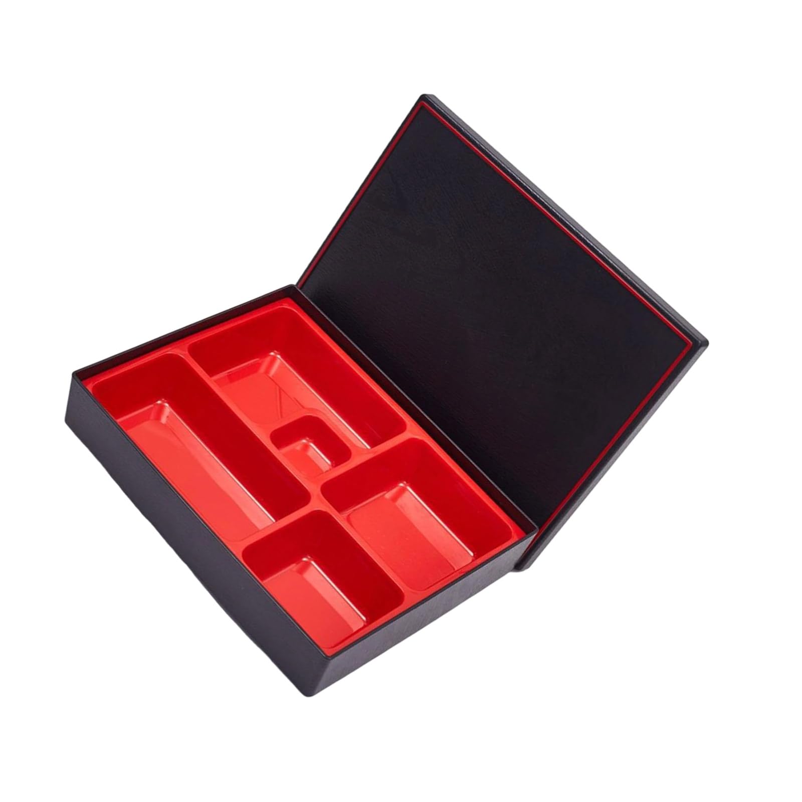 Hsioluted Japanese Styles Bentos Box with 5/6 Compartments Double Layer Insulation Food Grade PP Materials Compartment Lunch Box