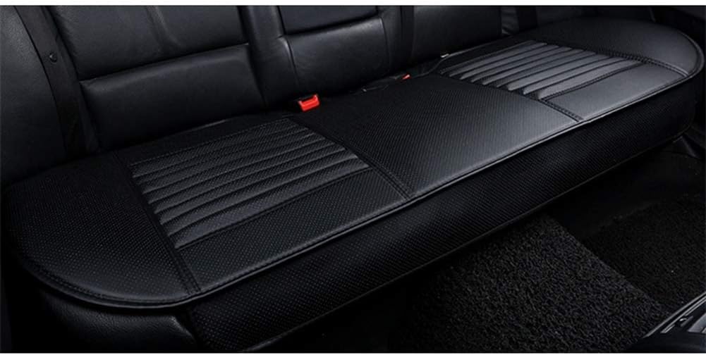 Car Seat Cover Cushion Pad Mat Auto Seat Protector Car Interior Auto Supplies - PU Leather Bamboo Charcoal - Edge Wrapping[Without Backrest]- 1pc Rear Seat Cover