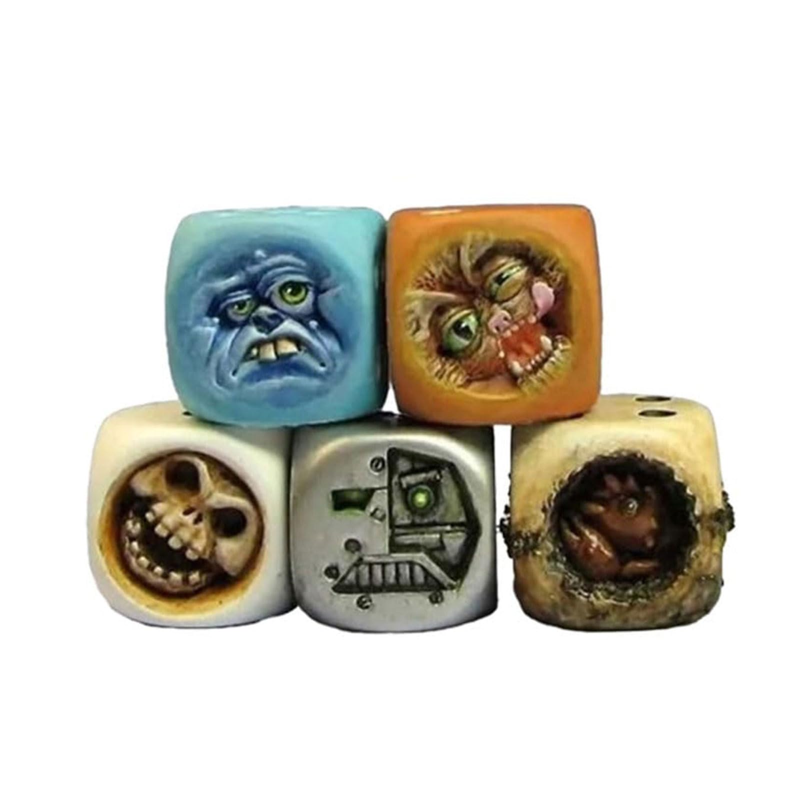 carotoe Halloween Devil Dices 3x3x3cm Resin Game Dices Halloween Decoration for Tabletop Mantels Display Festival Celebration Flexible