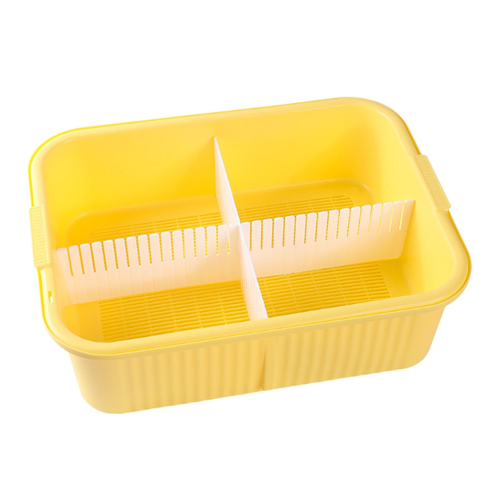 perfk Tanque para Tortugas, bañera para Tortugas, Suministros, comedero para Reptiles, Caja de cría para Ranas, Reptiles pequeños y cangrejos, Amarillo