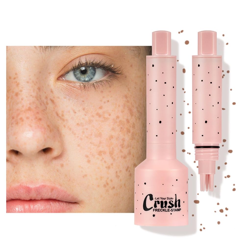 Faux Freckle Stamp - Natural-Looking, Faux Freckle Foundation Sitck, Noira Belle Freckle Pen, 5-Point Freckle Stamp, Waterproof Freckle Makeup for Face (#1)