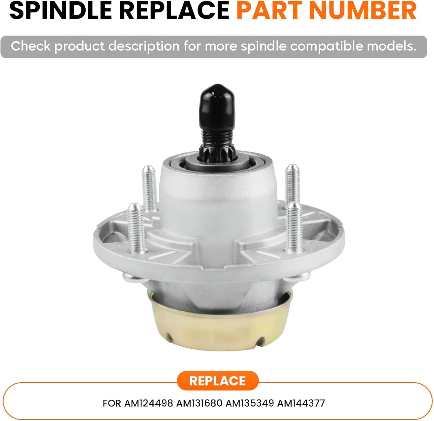 (3Pack) Spindle Assembly for John Deere AM124498 AM131680 AM135349 AM144377 X475 X485 X495 X575 X585 and X595 Lawn Tractors