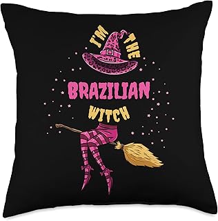 Im The Brazilian Witch Halloween Brazilian Throw Pillow