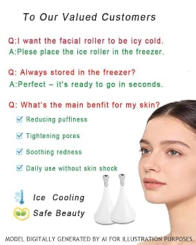 Ice Globes Facial Rollers for Face Eyes Neck Pack of 2 with storage box
