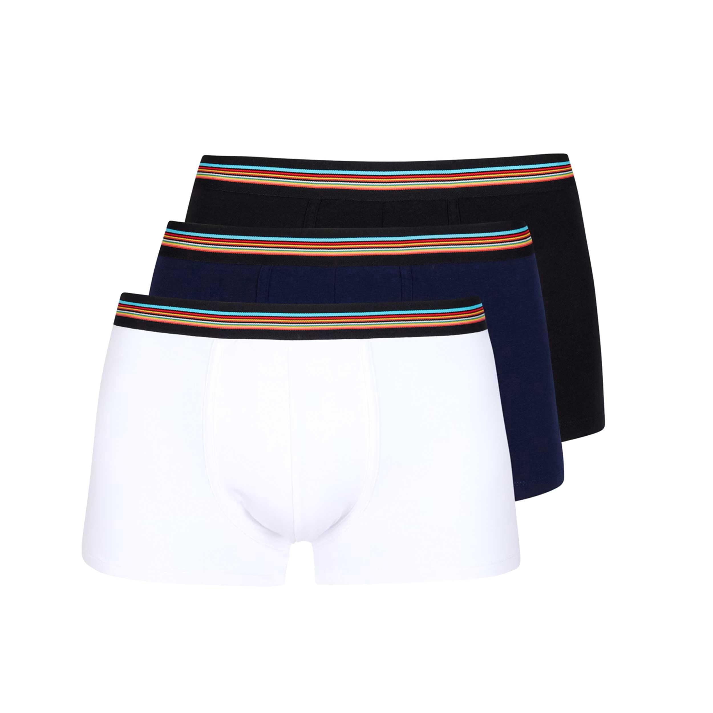 Paul Smith Men's Multi Artist Stripe Boxer Briefs 3 Pack Colour : : Large