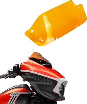 Orange 100% PMMA Acrylic Windshield Wind Screen with Air Delfector Edge Fits for Harley Davidson 2023 CVO Street Glide, CVO Limited FLHXSE, 2024 2025 Street Glide FLHX, FLTRX, FLHXSE