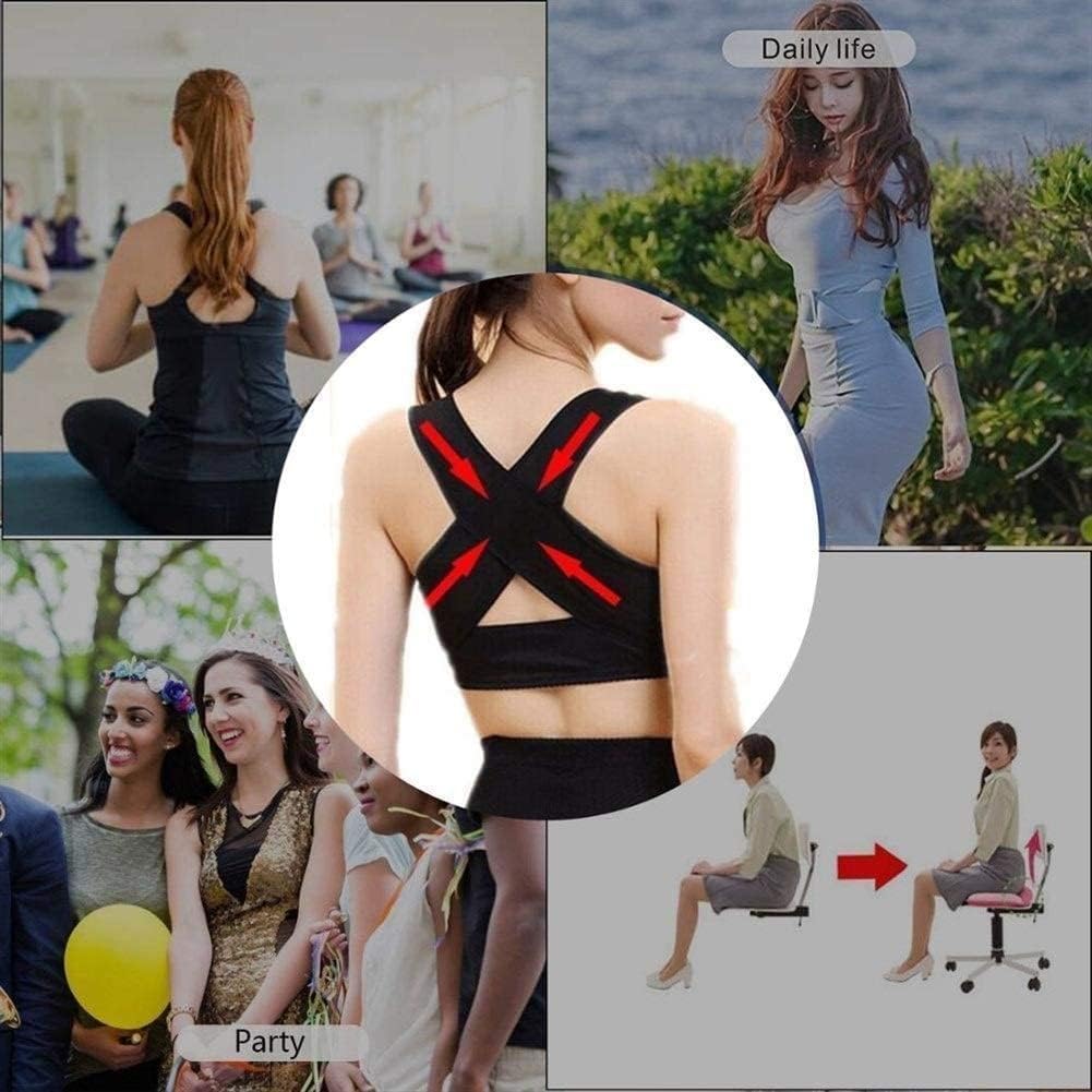 1PC Women Chest Corrector Support Belt Body Shaper Corset Shoulder Brace for Health Care S/M/L/XL/XXL (Black XXLarge)
