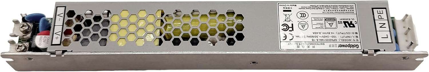 GPAD201M4.6-1B Enclosed AC DC 4.6V 40A 184W LED Display Electronics Supply High-Efficiency Fanless Convection-Cooled Indoor Outdoor Small-Pitch Applications