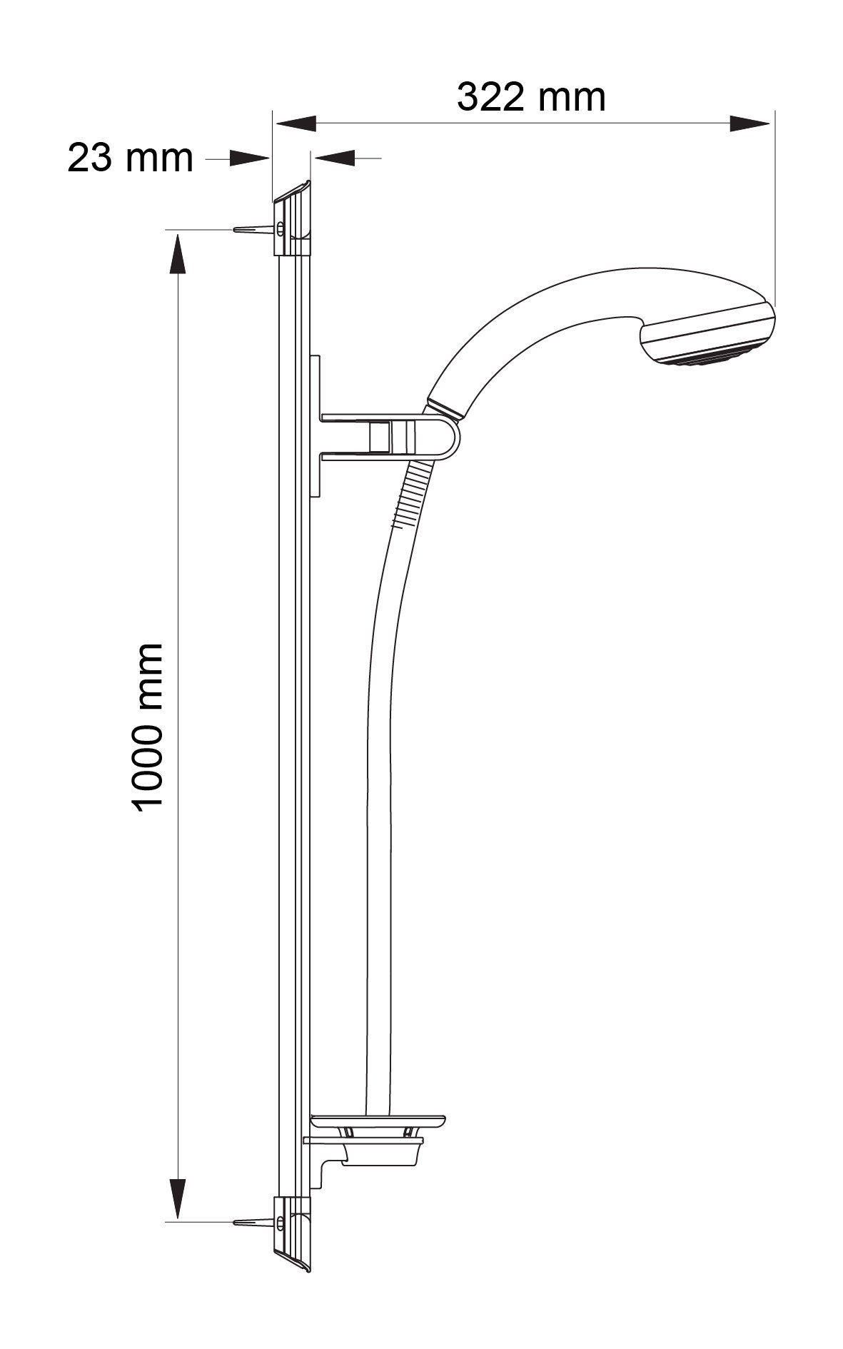 Mira 1.1603.125 Flex Kit de montaje – cromo