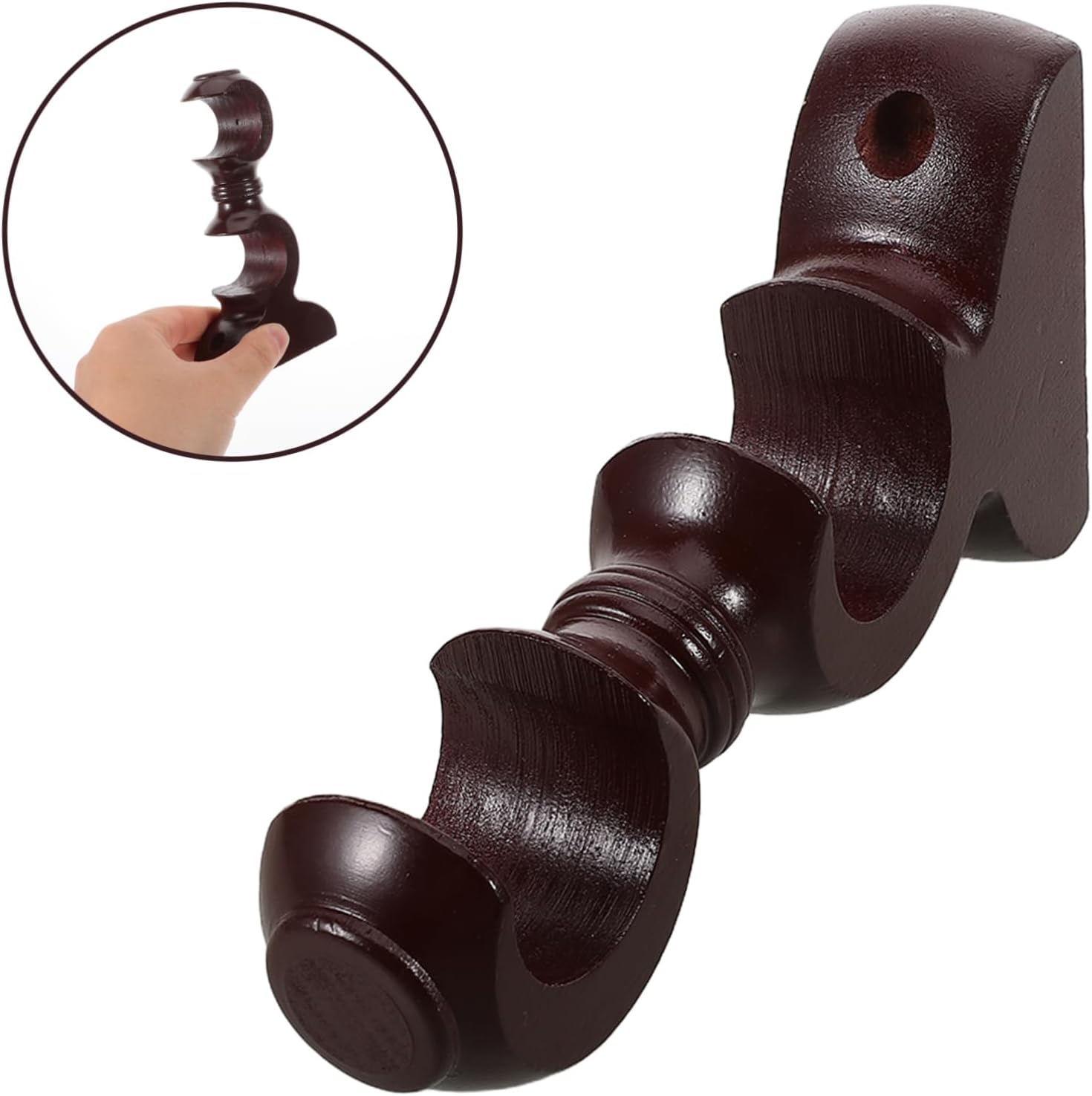 ABOOFAN Double-Slot Window Rod Brackets Curtain Rod Holders Easy Mounting Stability for Heavy Curtains