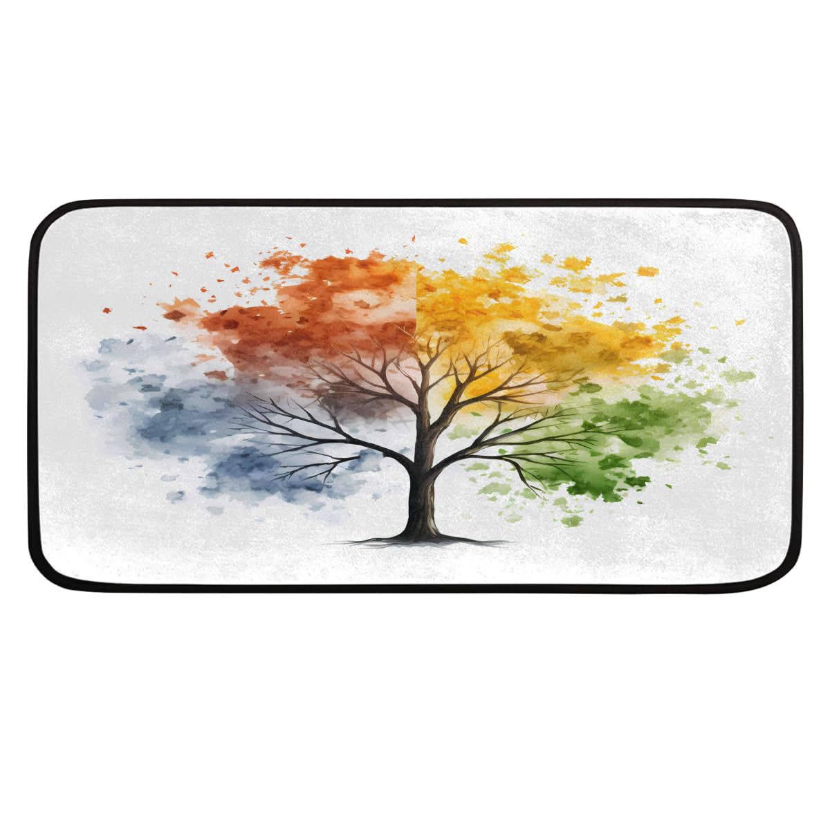 Tapis de sol de cuisine artistique doux et absorbant 99x51cm