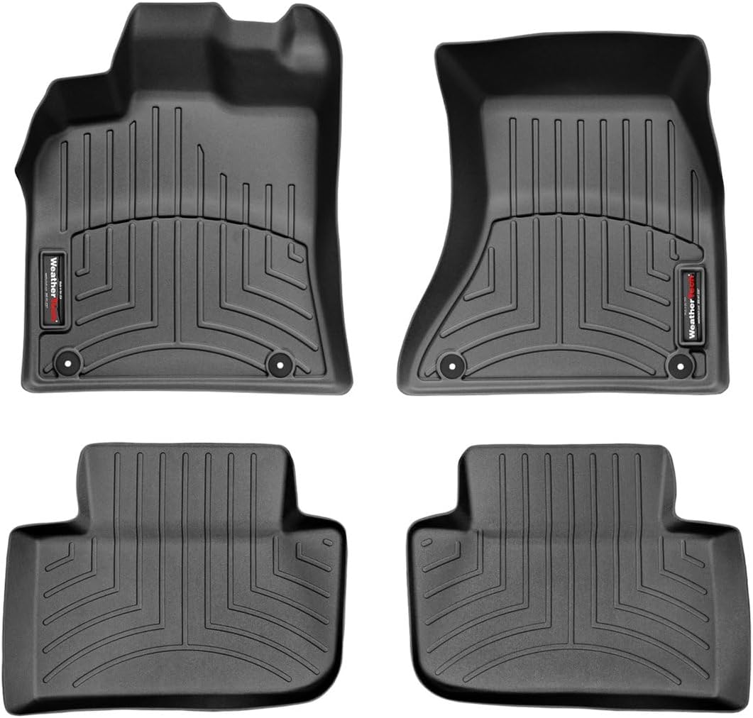 WeatherTech Custom Fit FloorLiners for Porsche® Macan - 1st & 2nd Row (44230-1-3), Black