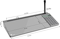 Vista 109 de TOWON Desktop Glass Whiteboard with Basic Calculator, 12 Digit LCD Display, Desk Organizers with Accessories for Office, Home, School Supplies