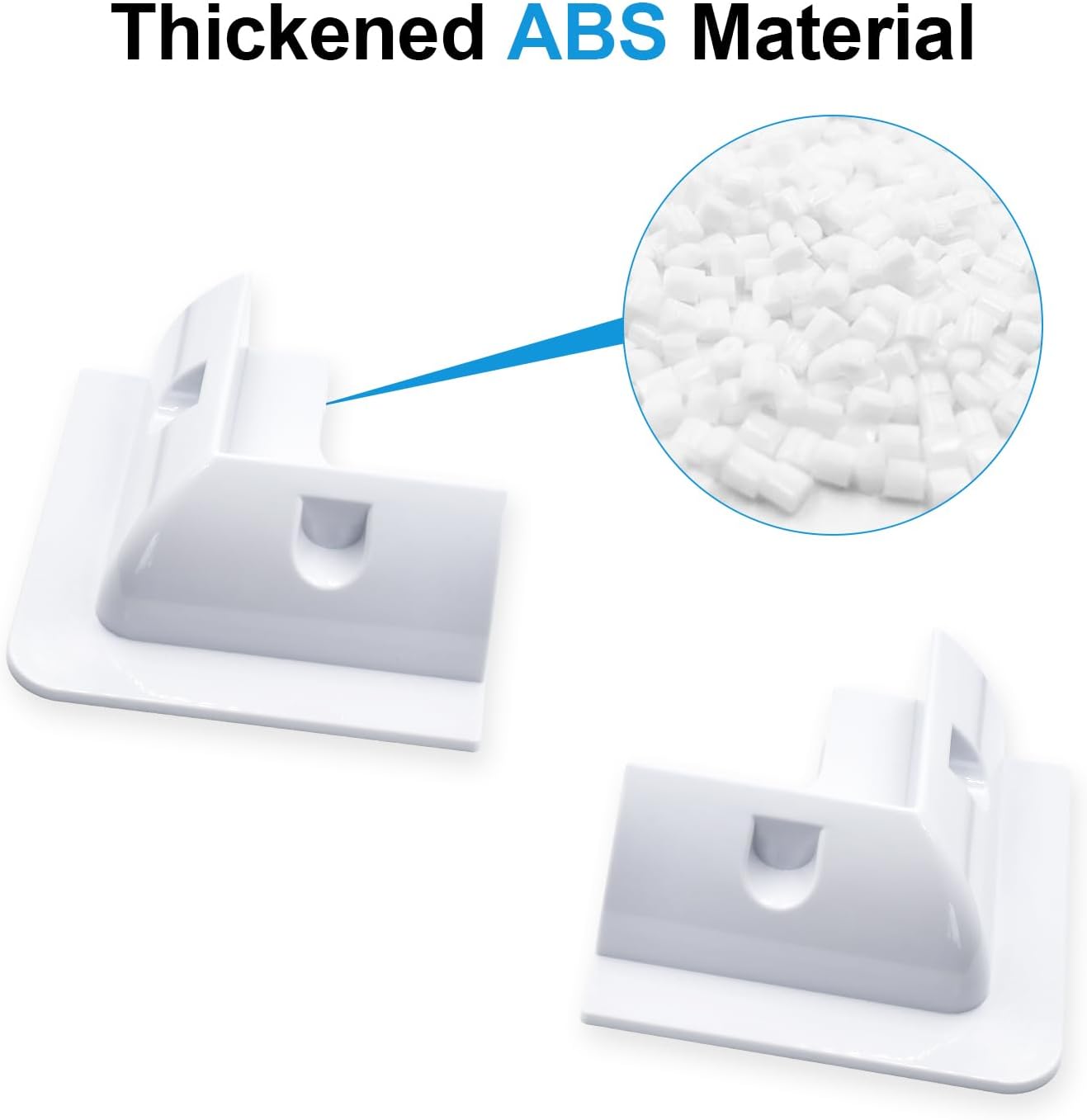 Solar Panel Mounts Bracket Set of 4pcs (White), Drill Free ABS Corner Roof Brackets Mounting Kit, Durable Solar Mount Rack Accessories for RVs, Trailers, Boats, Yachts, Vans, Carports