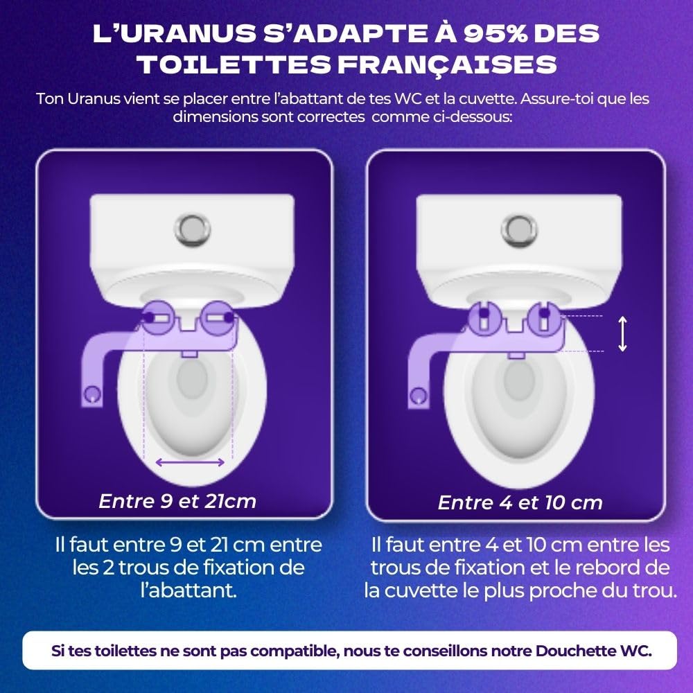 Kit completo de aseo japonés autolimpiante, marca francesa, bidé japonés con chorro ajustable de agua, para lavado y limpiador de glúteos, tapa extraíble para higiene moderna, ultra delgada
