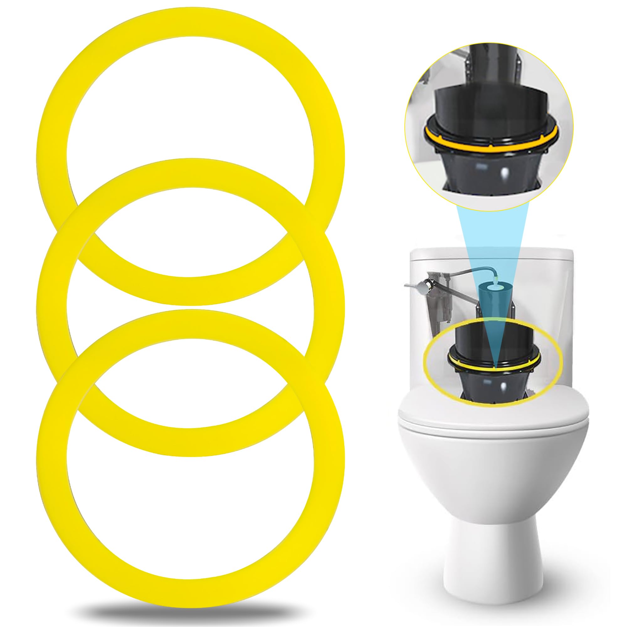2 Stück WC-Spülventil-Dichtung Aus Silikon – Ersatz Für Kohler Toiletten, Maße 85x66x2,5 Mm