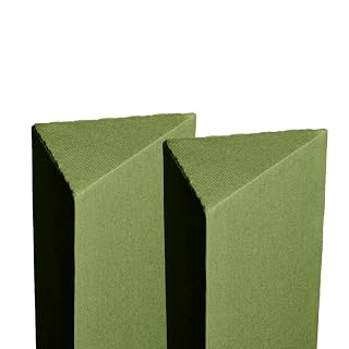 Timber Acoustics® Tri Bass Traps | Absorption for Balanced & Clear Audio | Acoustic Room Treatment | Rockwool | NRC = 0.90 [SET OF 2] (Green, 1'x4'x9")