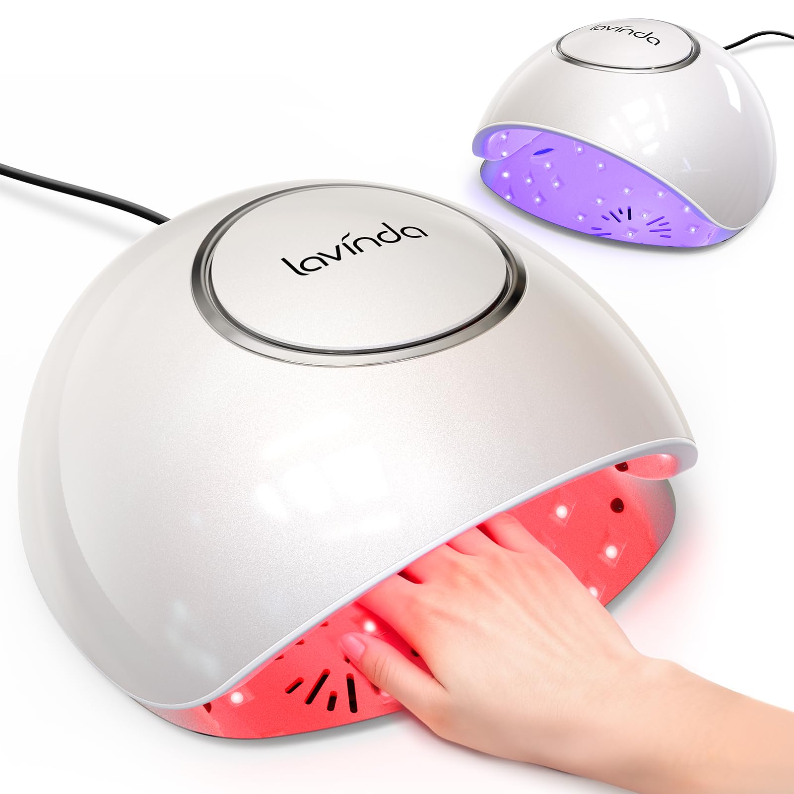 Amazon.com: Lavinda 2-in-1 UV LED Nail Lamp with Red Light