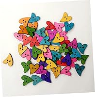 Vista 7 de COHEALI 100 botones de madera en forma de corazón para manualidades, botones de costura decorativos en forma de corazón a granel para accesorios