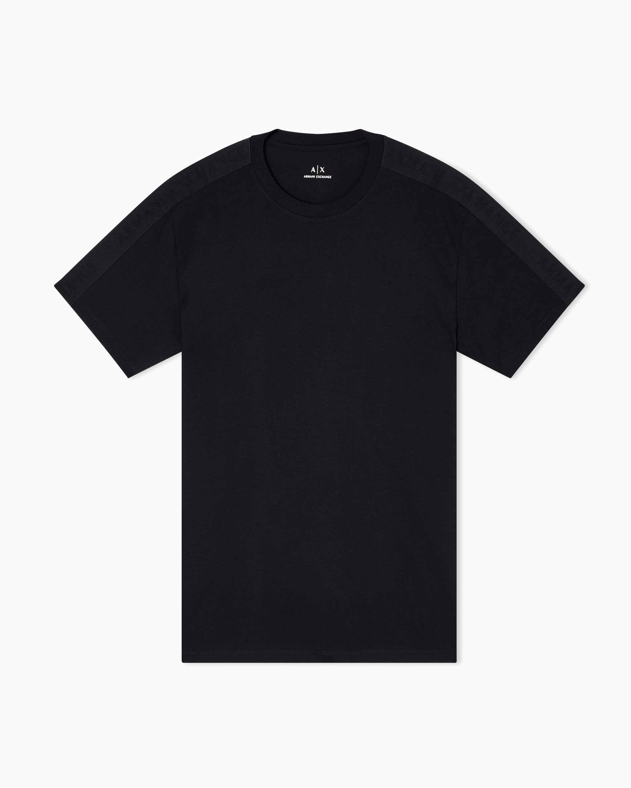 Armani Exchange Men's Essential, Short Loged Band Sleeve T-Shirt, Black, XXL, Black, XXL