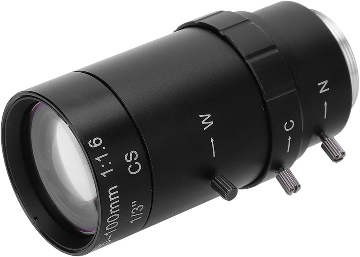 Zoom Camera Lens , 1 . 3MP Zoom CCTV Lens CS Mount Manual Aperture 5โ100mm Aluminum Alloy Low Distortion High Compatibility HD Lens for Security Camera Default